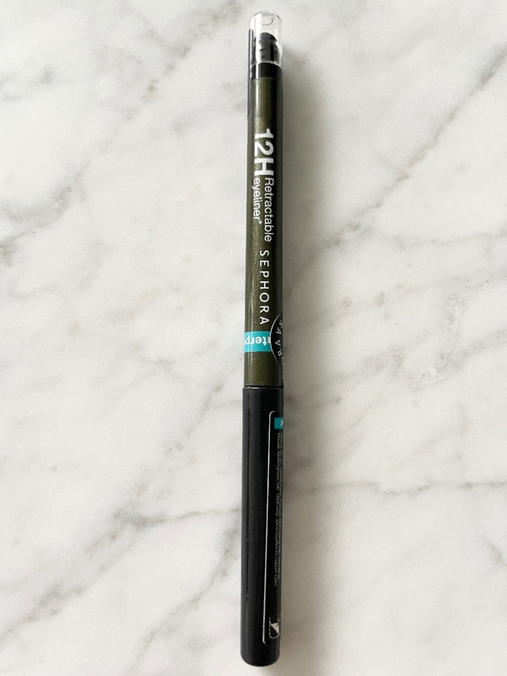 NWT SEPHORA 12H Waterproof Retractable Eyeliner - 14 SHIMMER KHAKI GREEN